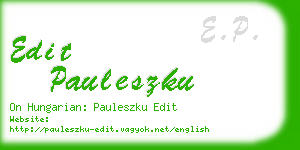 edit pauleszku business card